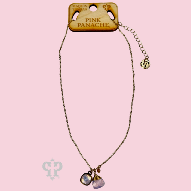 Crystal drop necklace, Austrian crystal