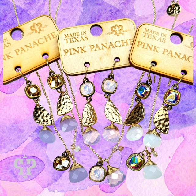 Crystal drop necklace, Austrian crystal