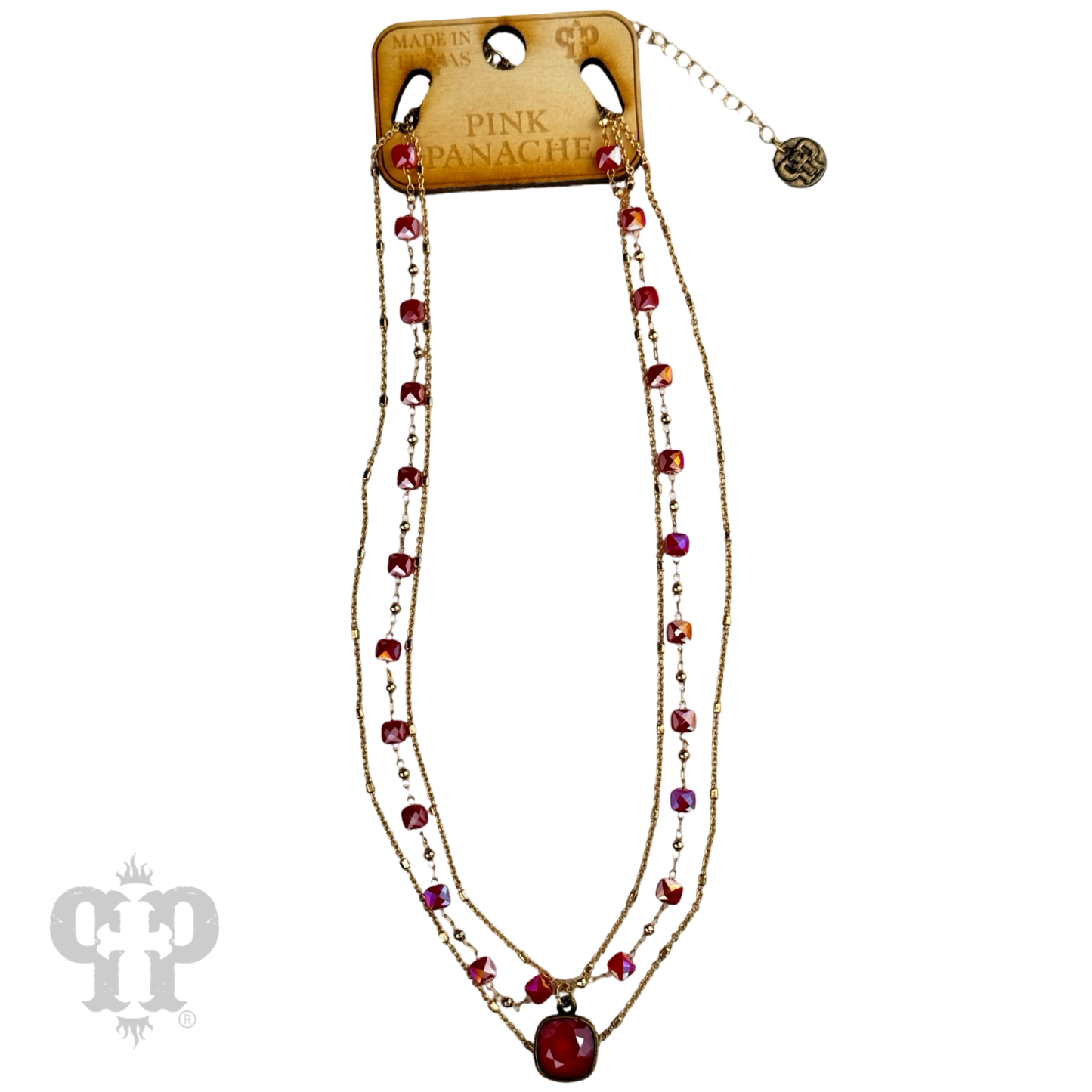 Delicate gold chain and faceted bead Austrian crystal drop necklace