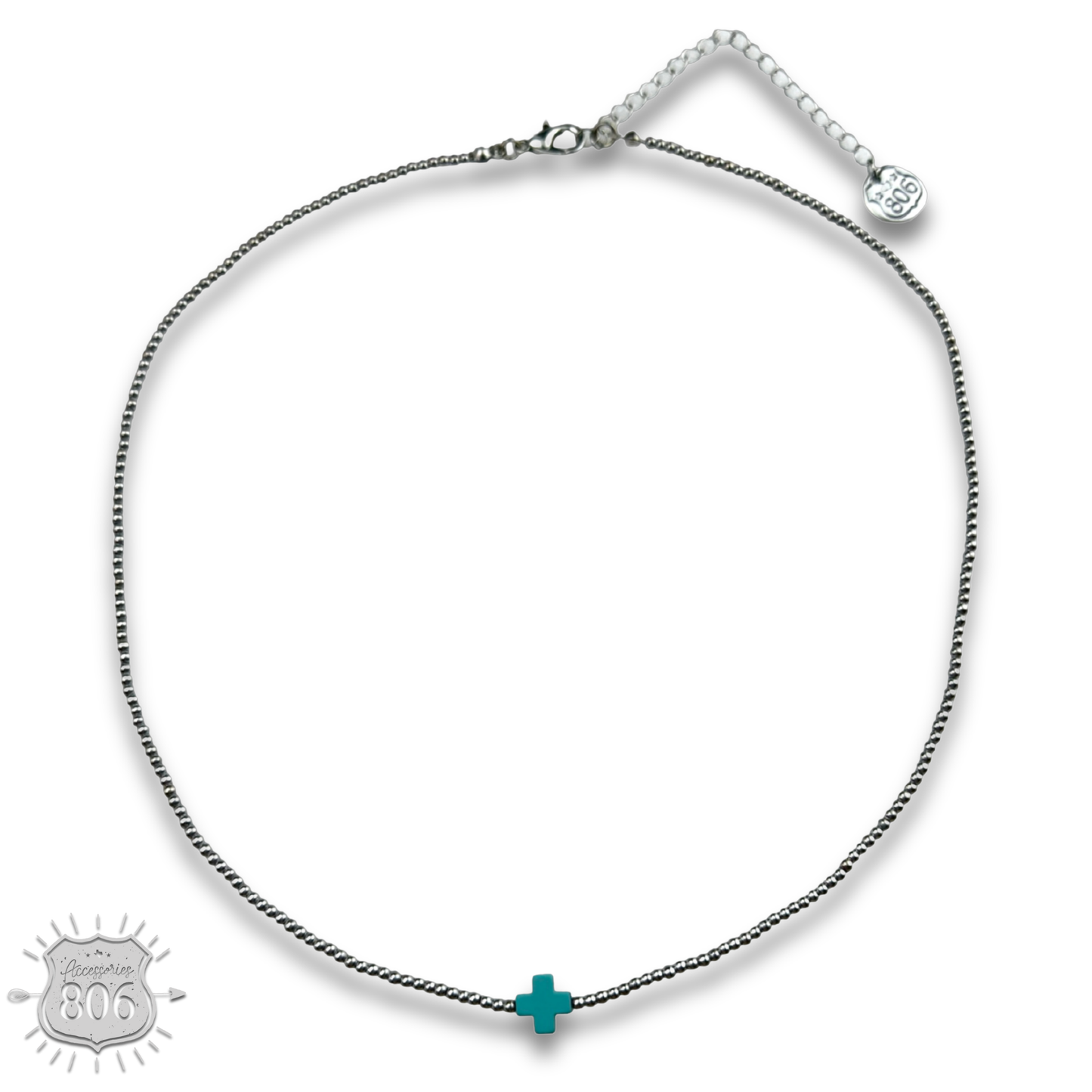 Cross beaded layering necklace