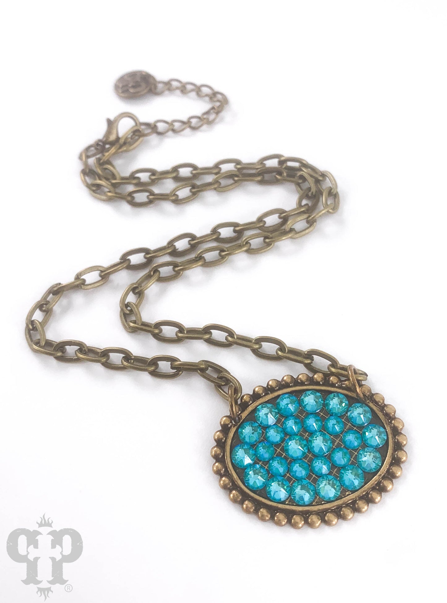 Austrian crystal small oval necklace
