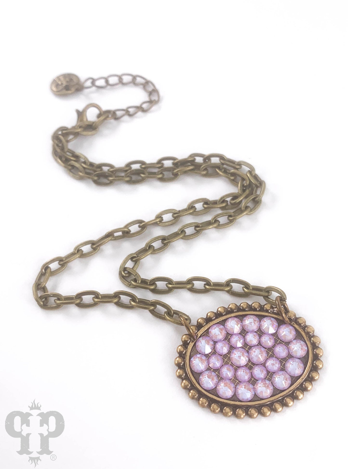 Austrian crystal small oval necklace