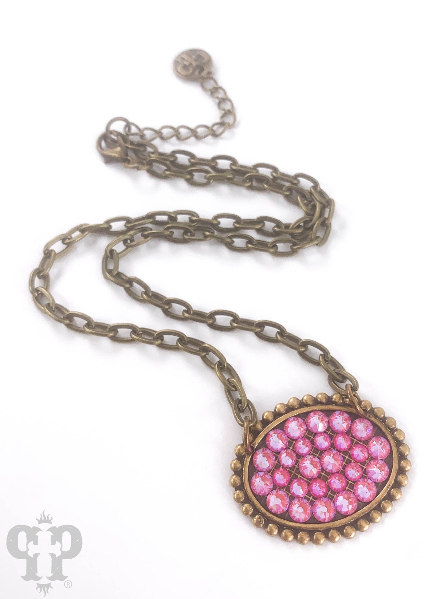Austrian crystal small oval necklace