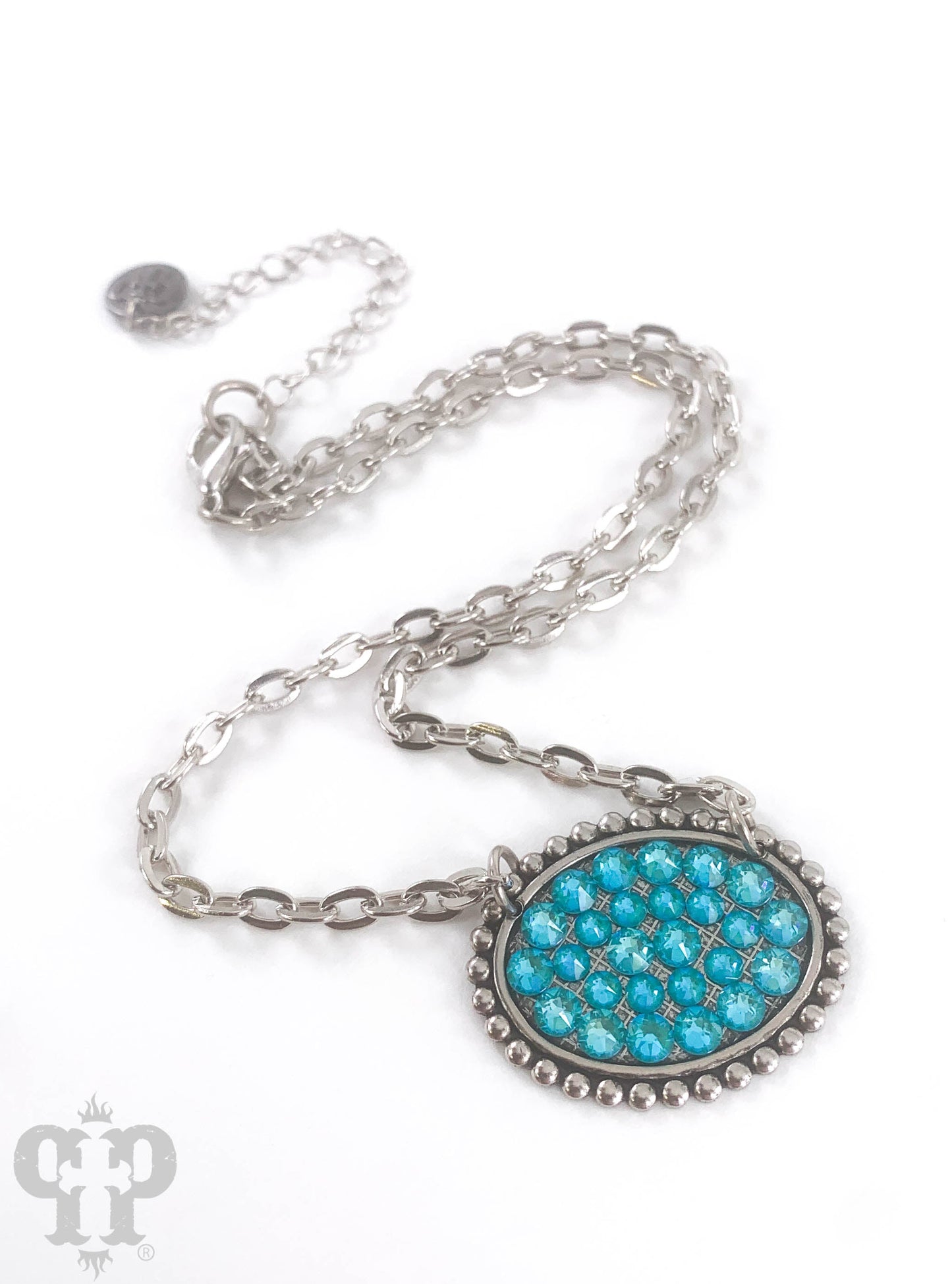 Austrian crystal small oval necklace