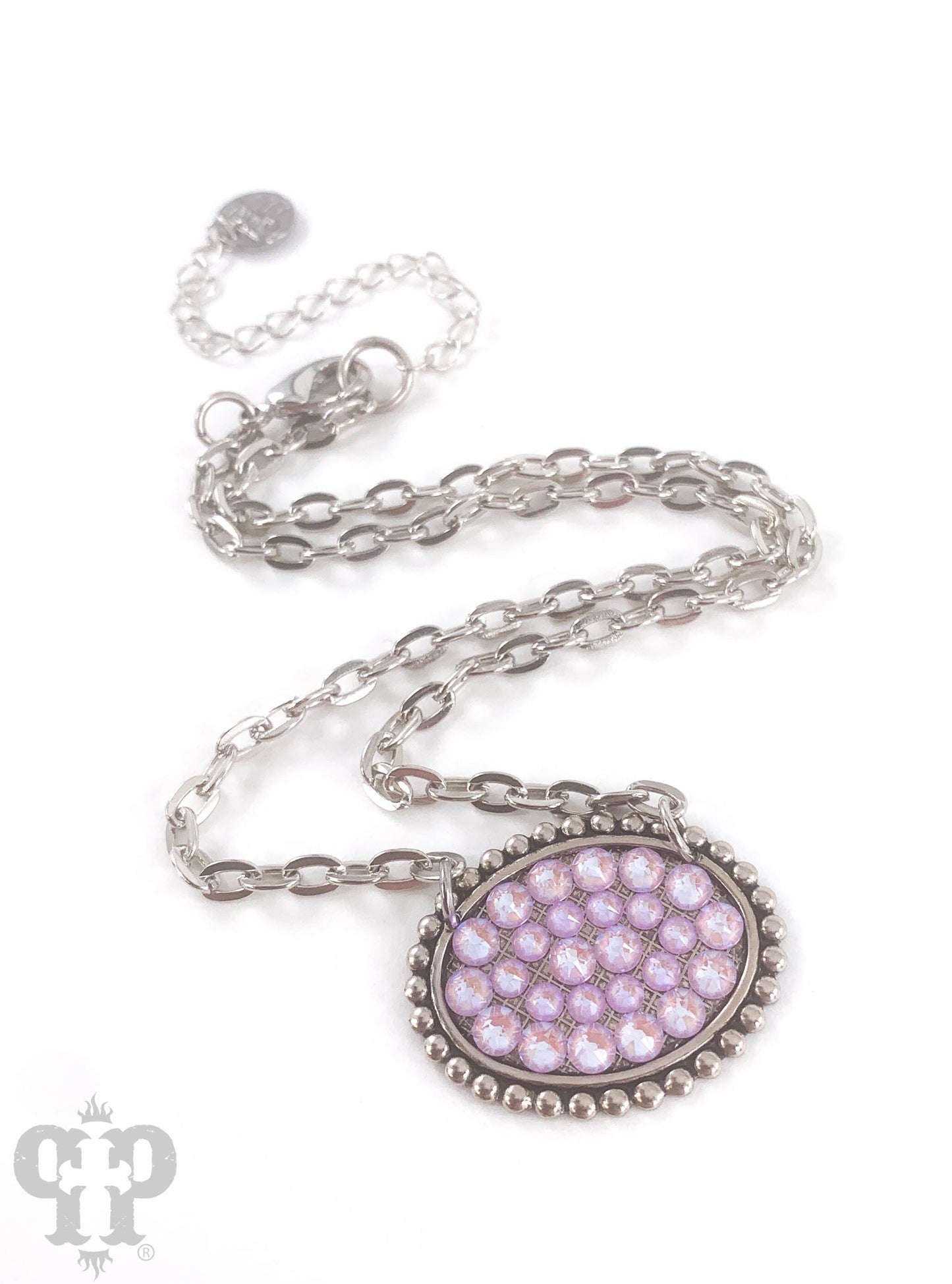 Austrian crystal small oval necklace