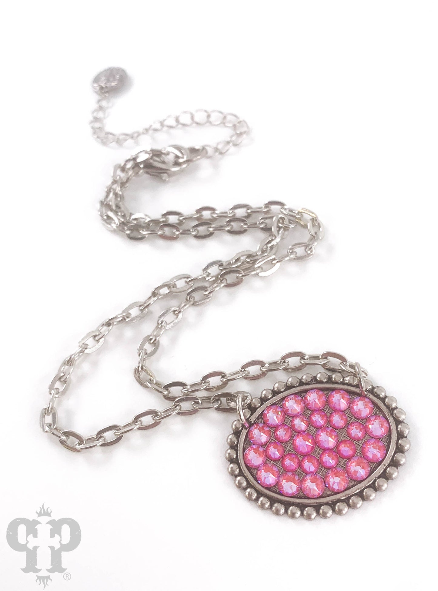 Austrian crystal small oval necklace