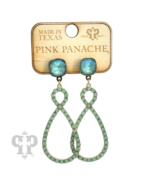 Rhinestone infinity earring, Austrian crystal