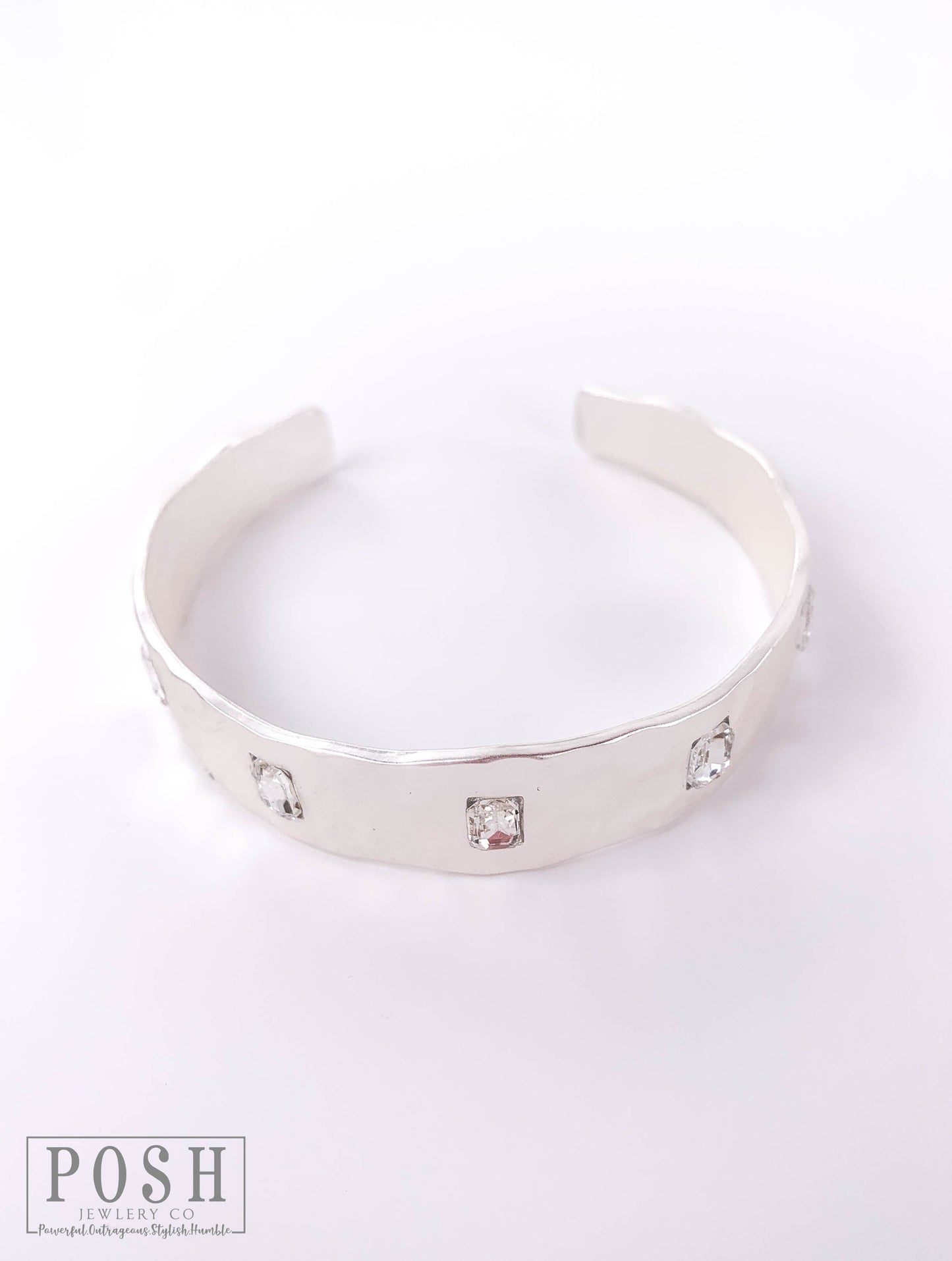 Rhinestone stud bangle bracelet, last call