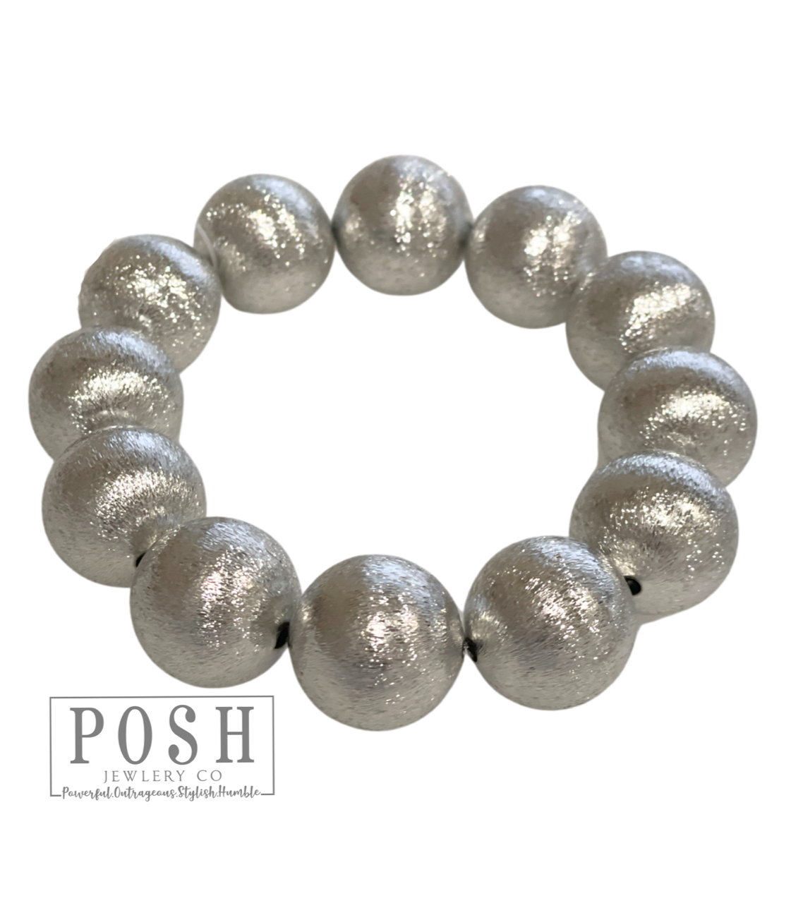 Brushed bead bracelet