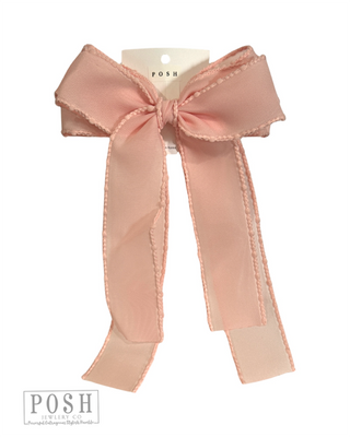 Textured ribbon hair bow