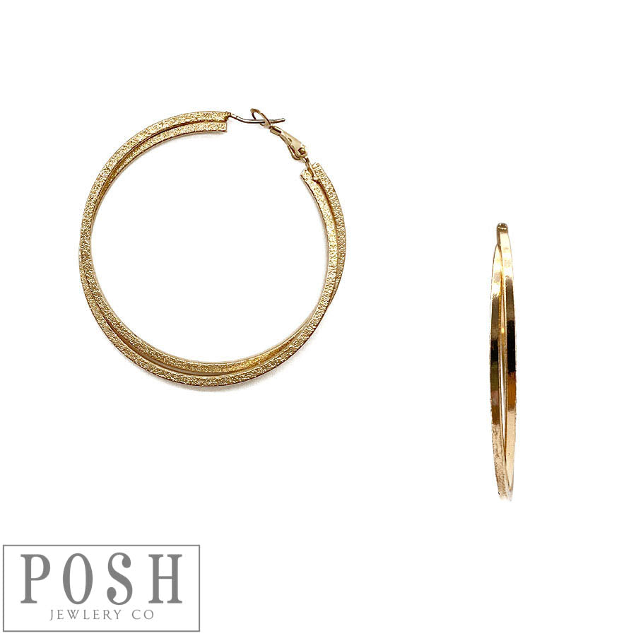 Double crossover hoop earring, last call