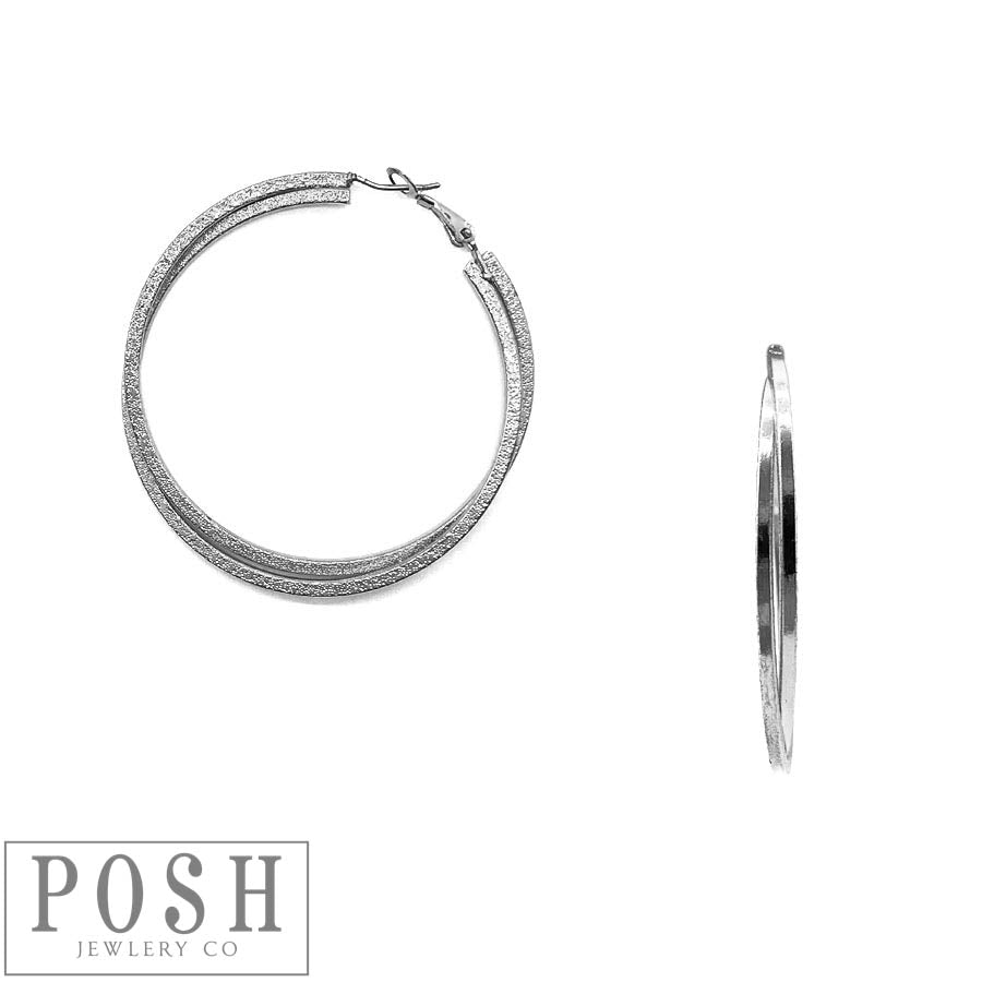 Double crossover hoop earring, last call