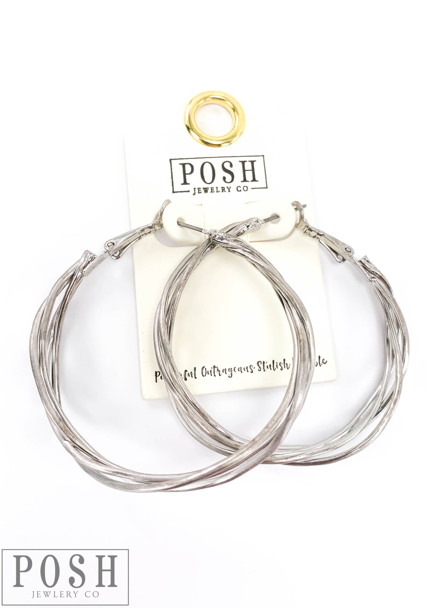 Cage wire hoop earring, last call