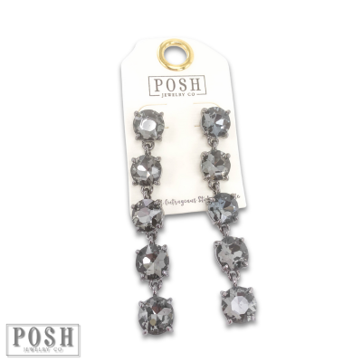Round rhinestone drop earring, last call