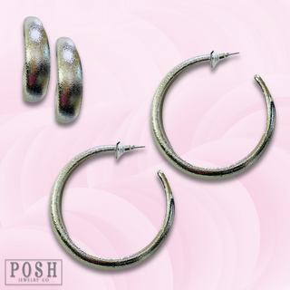 Textured hoop earring