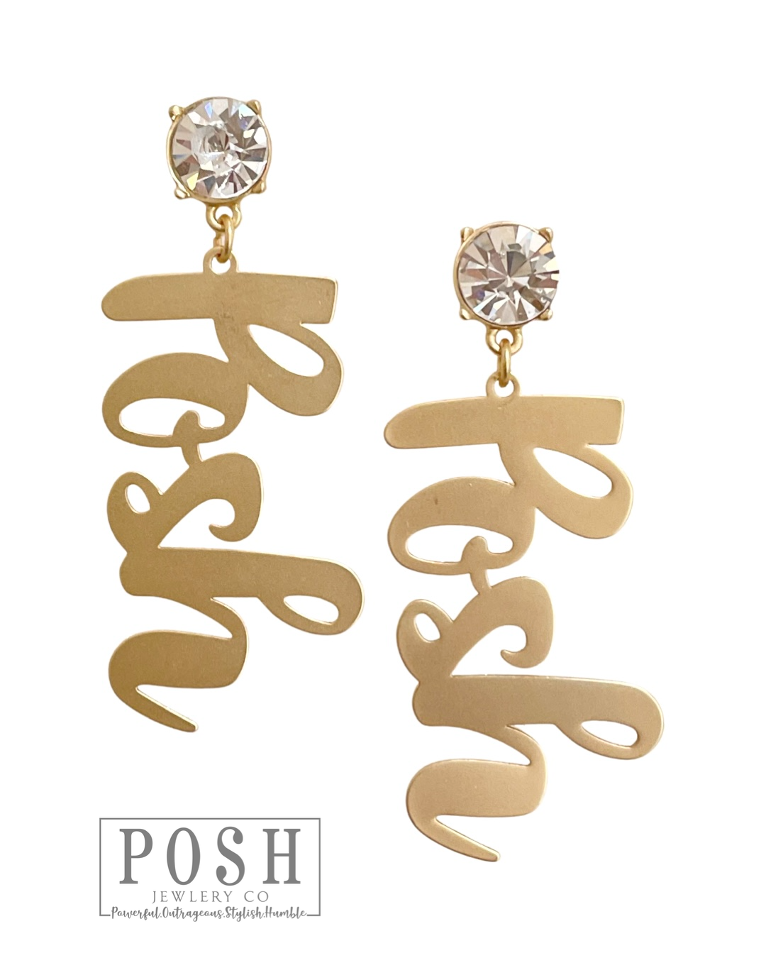 Rhinestone Posh earring, last call