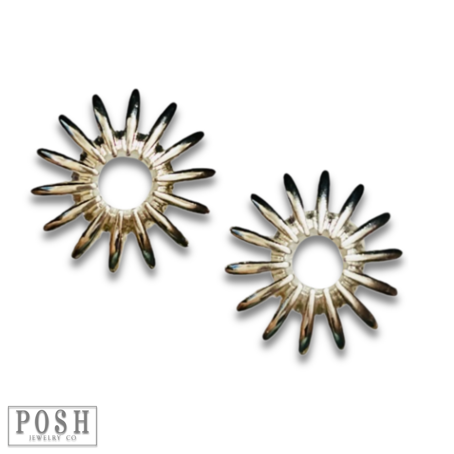 Sunburst post earring