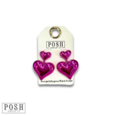 Double heart earring