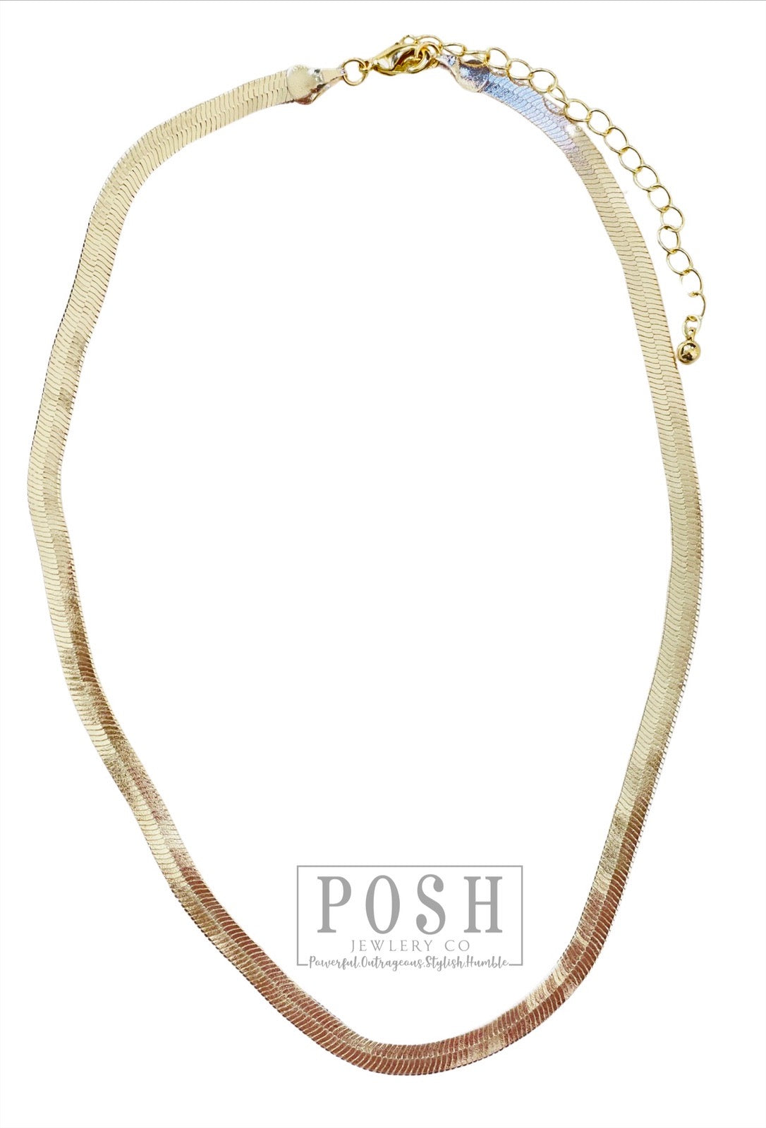 Pink snake chain single strand necklace