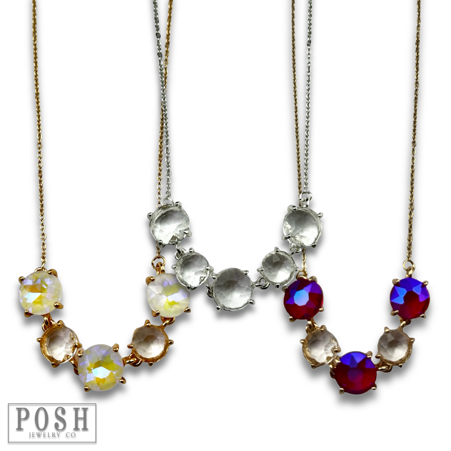 Chain necklace with round stones, last call