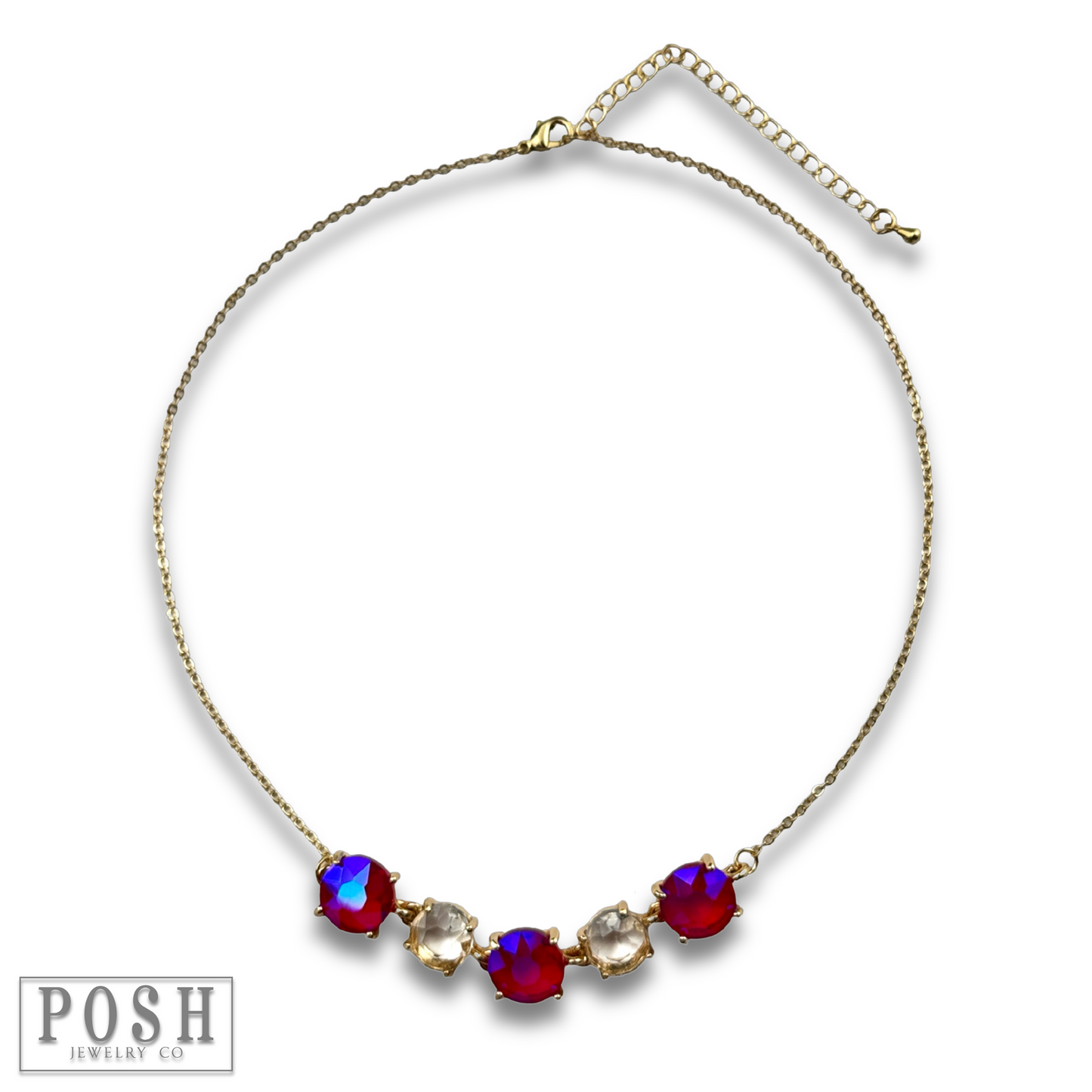 Chain necklace with round stones, last call