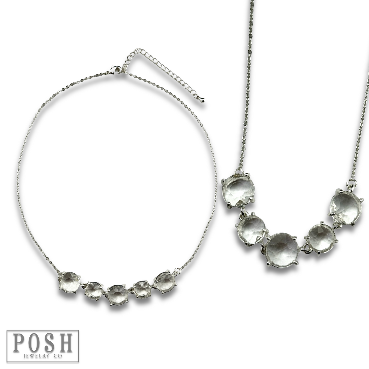 Chain necklace with round stones, last call