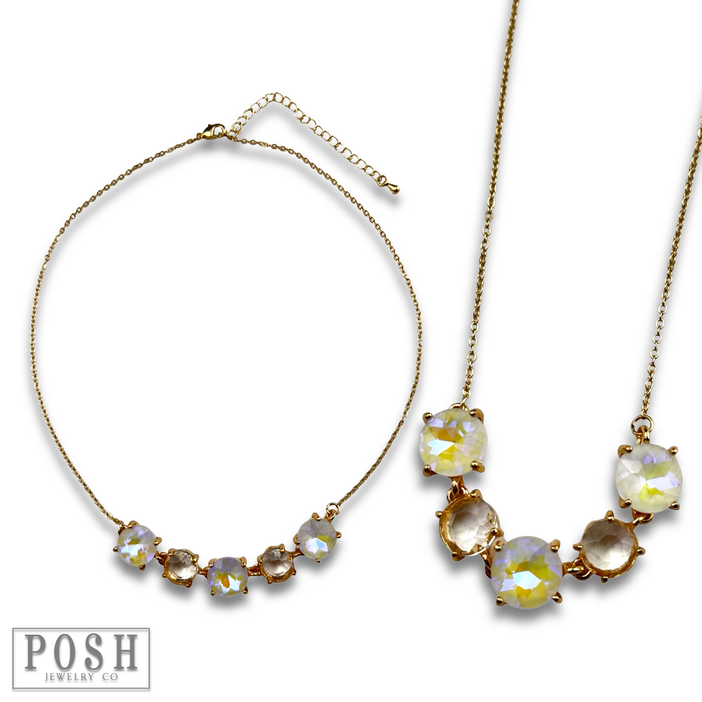 Chain necklace with round stones, last call