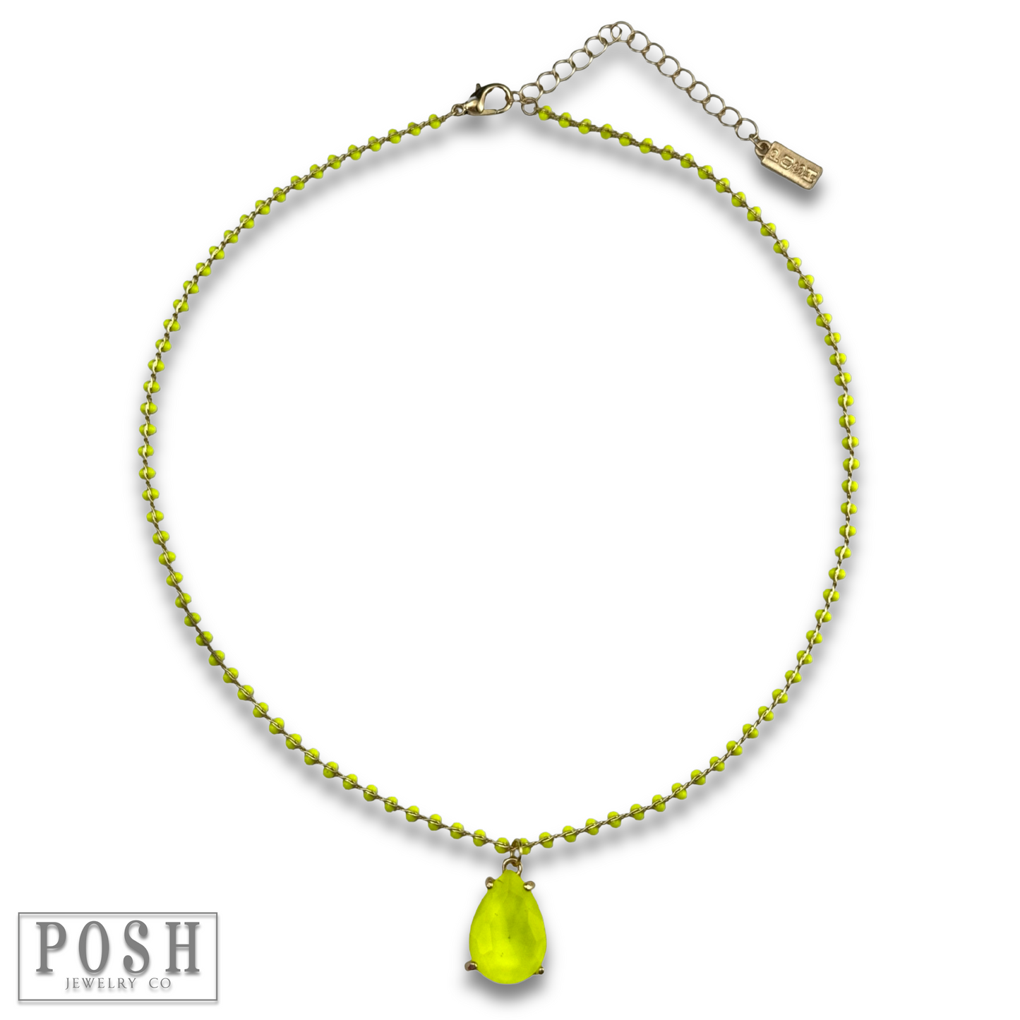 Neon teardrop necklace