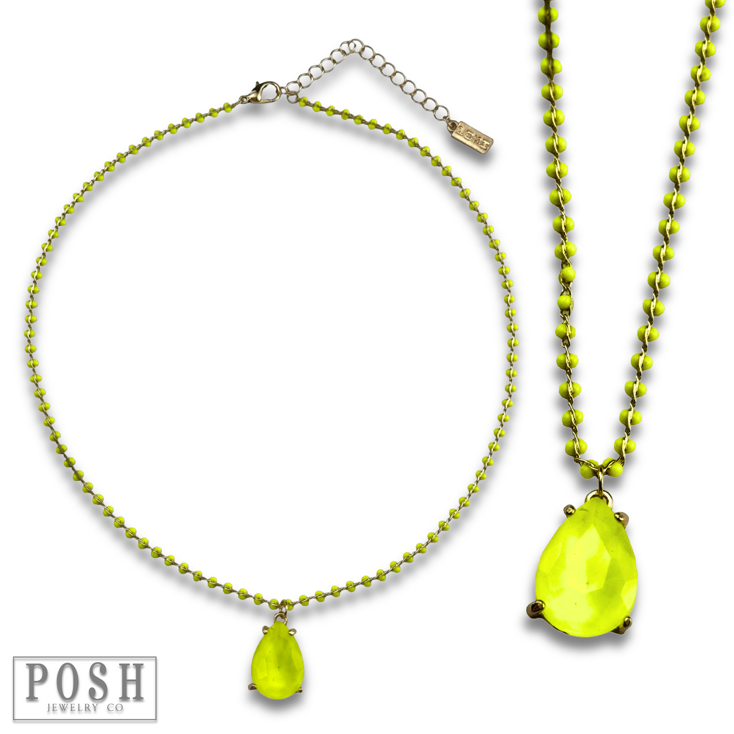 Neon teardrop necklace