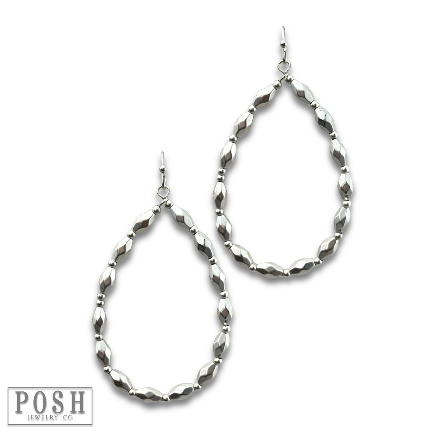 Rice bead teardrop earring, last call