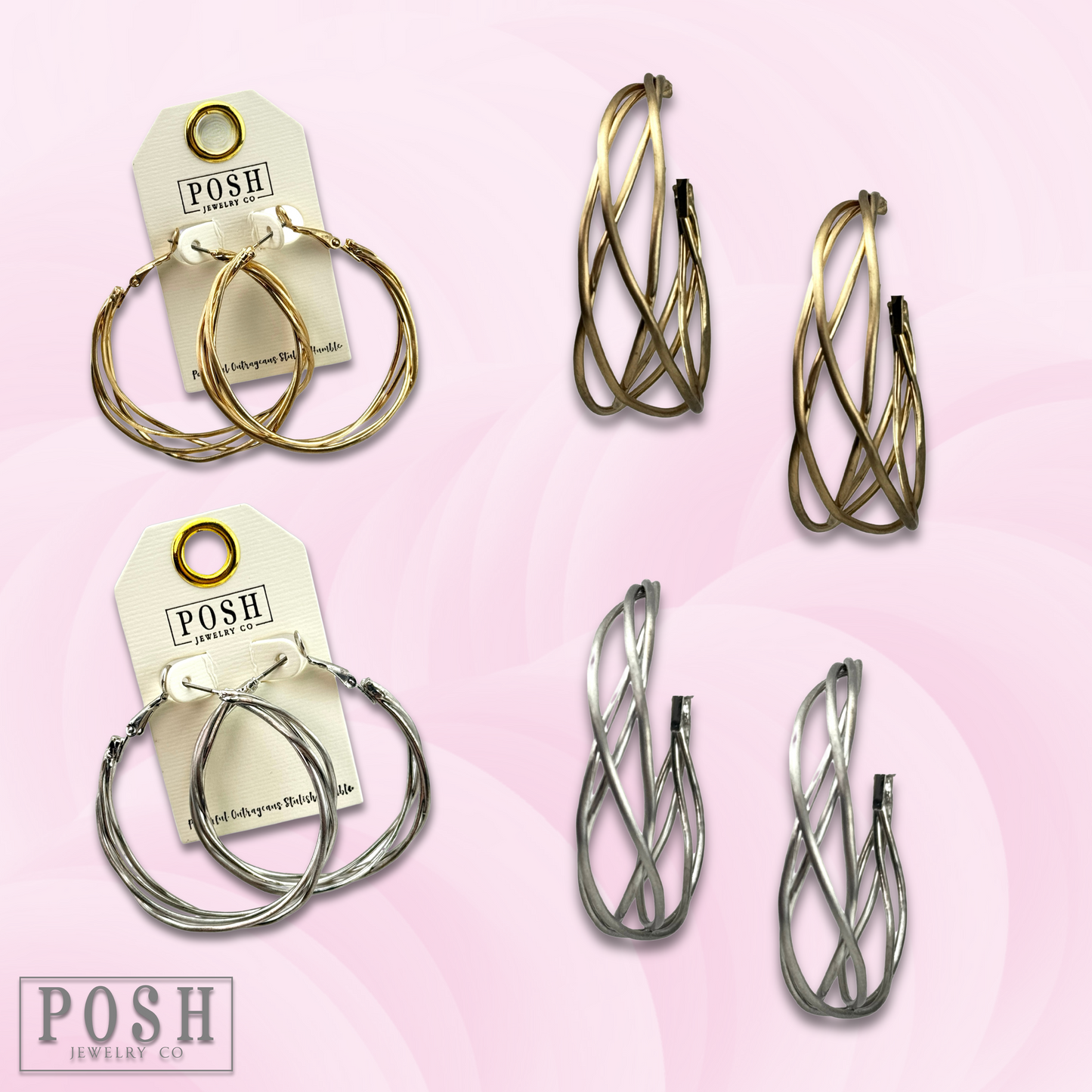 Cage wire hoop earring, last call