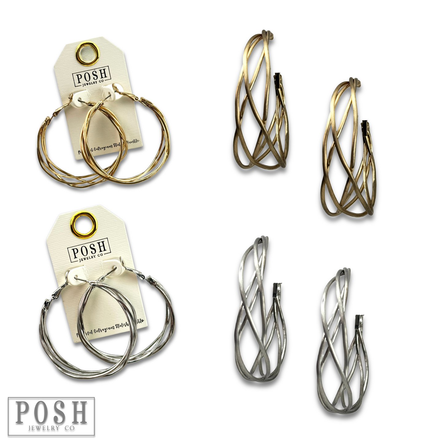 Cage wire hoop earring, last call