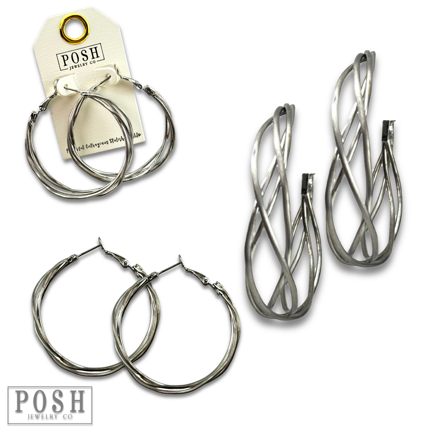 Cage wire hoop earring, last call