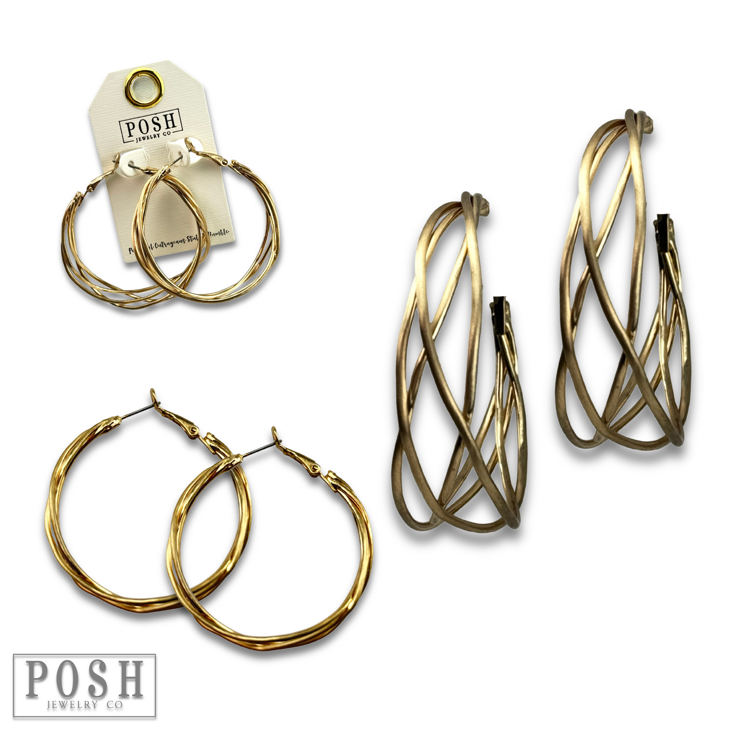Cage wire hoop earring, last call
