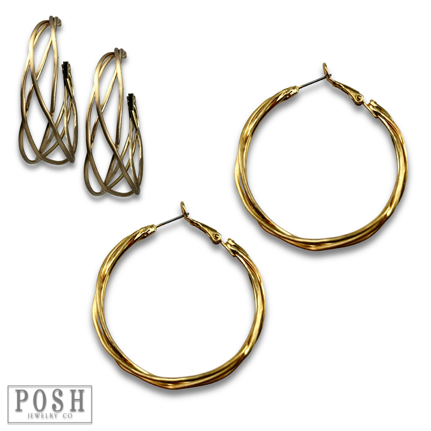 Cage wire hoop earring, last call