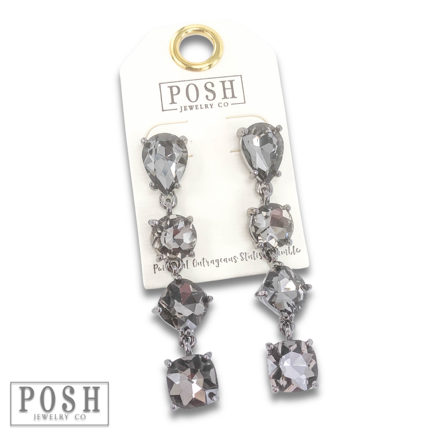 Variety shape rhinestone earring, last call