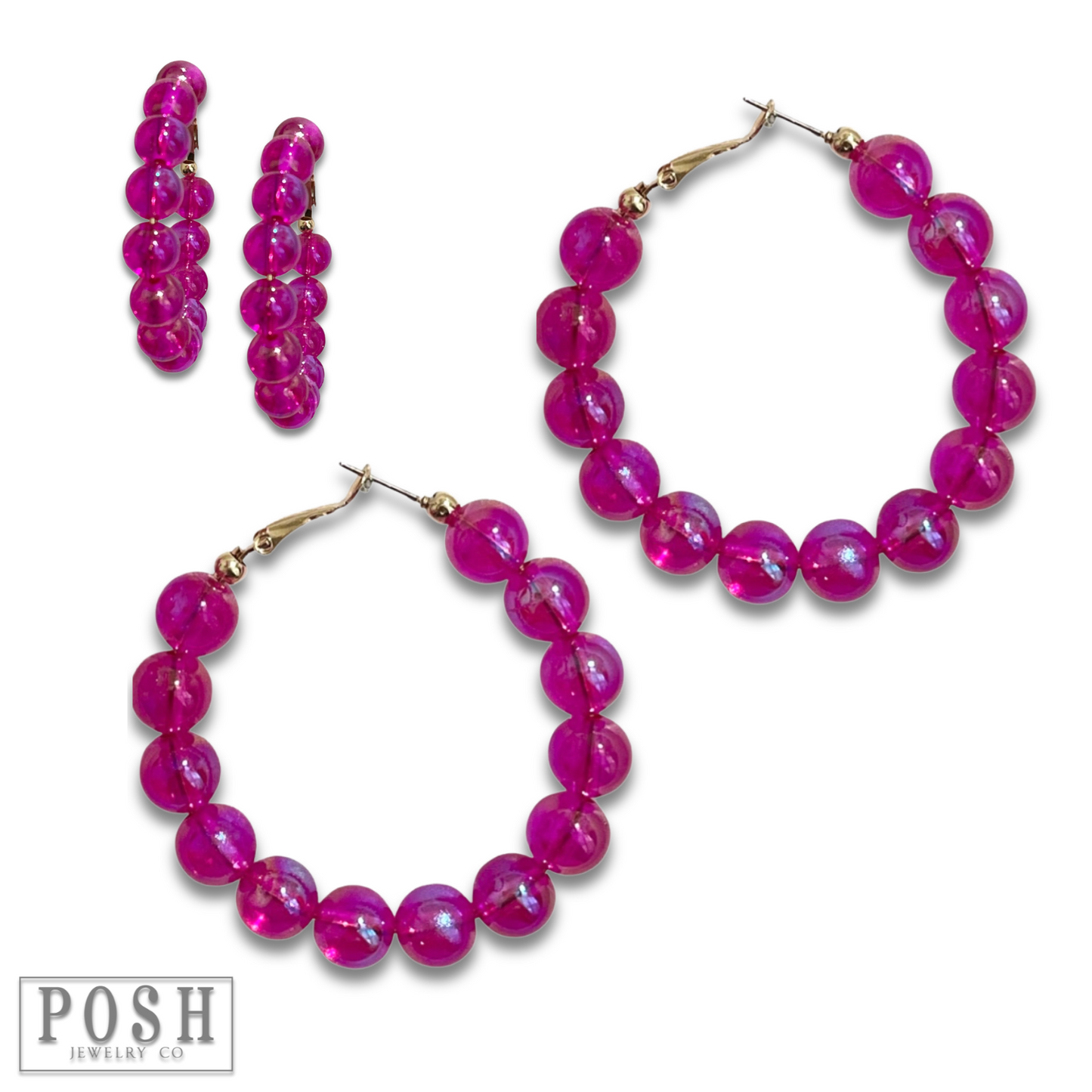 Bead hoop earring