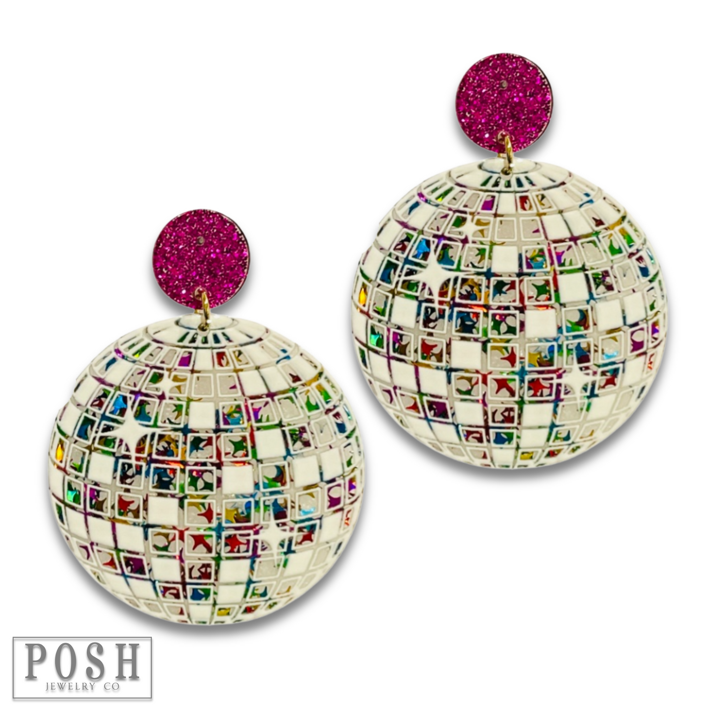 Disco ball earring