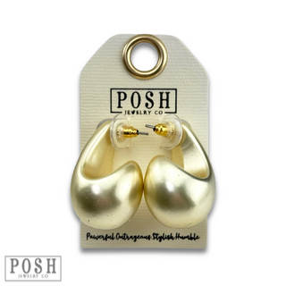 Matte finish raindrop post earring