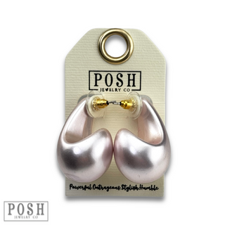 Matte finish raindrop post earring