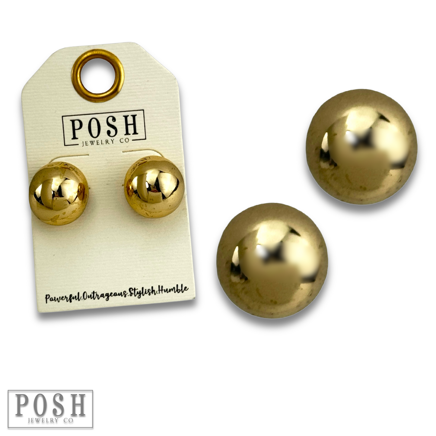 Ball post earring
