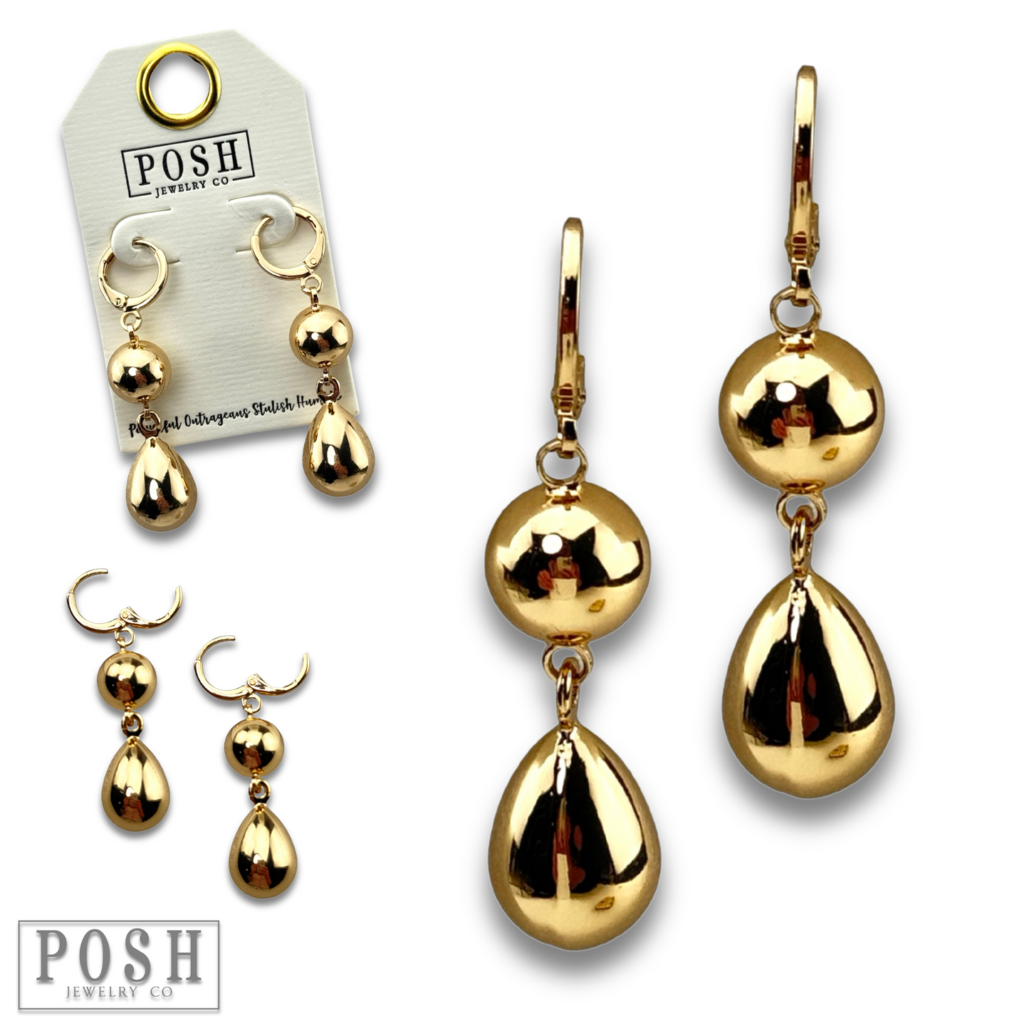 Shiny bead earring