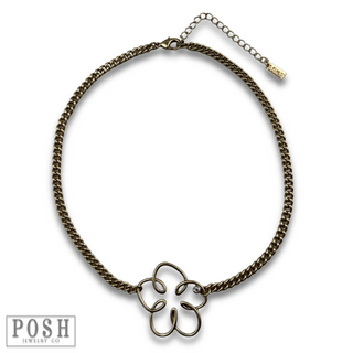 Wire flower necklace