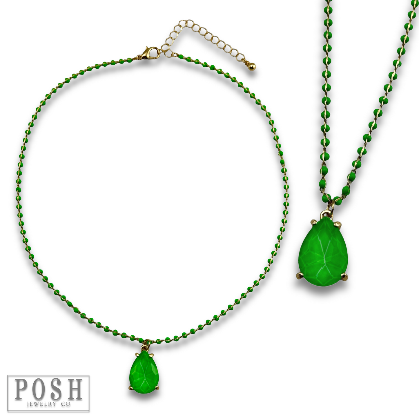 Neon teardrop necklace