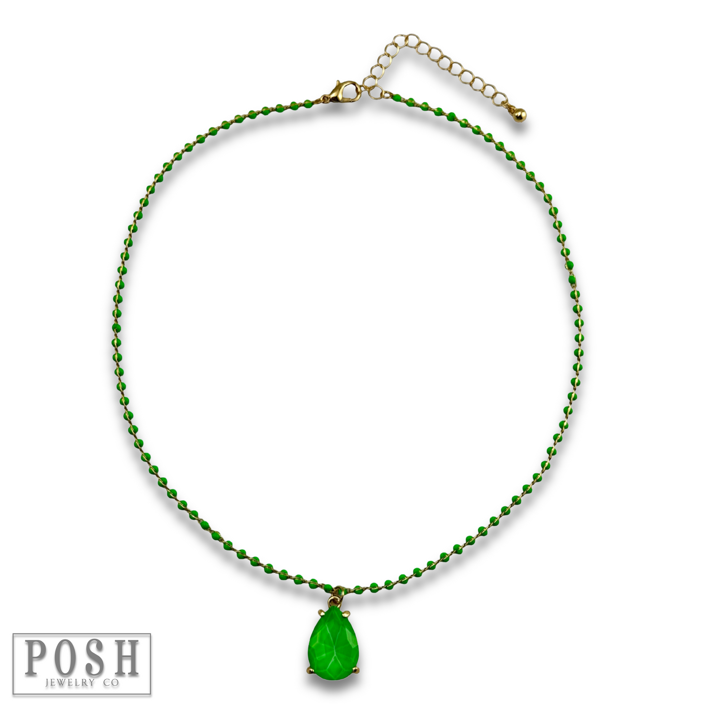 Neon teardrop necklace