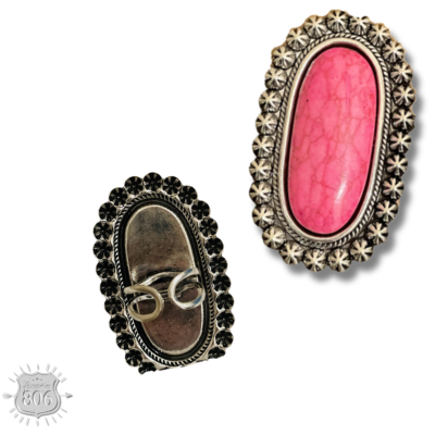 Large oval adjustable ring