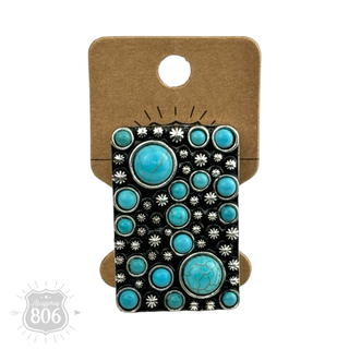 Western burnished rectangle ring