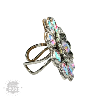 Western flower shape ring
