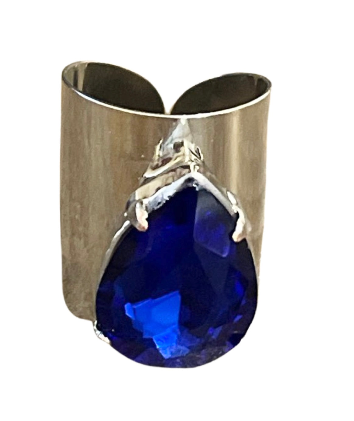 Rhinestone teardrop adjustable base ring