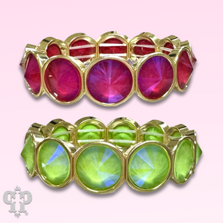 Round rhinestone bracelet